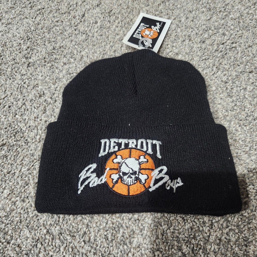 Detroit Bad Boys Skull Beanie - Black & Orange